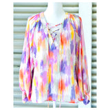 Pastel Abstract Long Sleeve Tunic Top