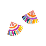 Hand Painted Buffalo Horn Stud & Drop Earrings
