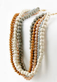 MultiStrand Mixed Wood and Crystal Bead Short Statement Necklace (RESTOCK ORDER SHIPS 4/1)