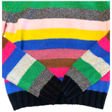 METALLIC Candy Stripe Mohair Blend Knit Jojo Sweater