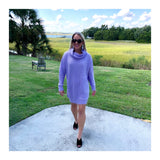 Lilac Oversized Slouchy Sweater Dress OR Tunic