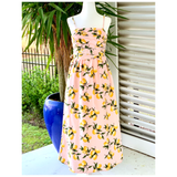 Pink Lemonade Bow Back Linen Dress