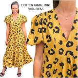 Cotton Animal Print Vera Dress