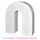 Handmade 6” Solid Marble Horseshoe Decor