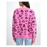 Hot Pink & Neon Orange Fuzzy Leopard Cardigan