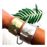 Matte Gold OR Silver Geometric Cuff Bracelet