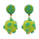 Hand Beaded 2” Gumball Earrings