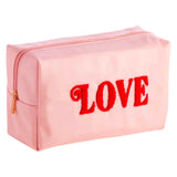 Pink & Terrycloth Cosmetic Bag