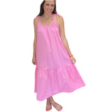 Pink Cotton Ruffle Hem Gina Dress