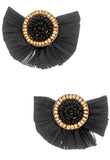 Assorted Beaded Fan Stud Earrings