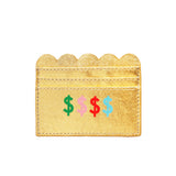 Metallic Gold Scalloped Card Holder