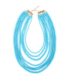 Turquoise Multi Strand Beaded Necklace