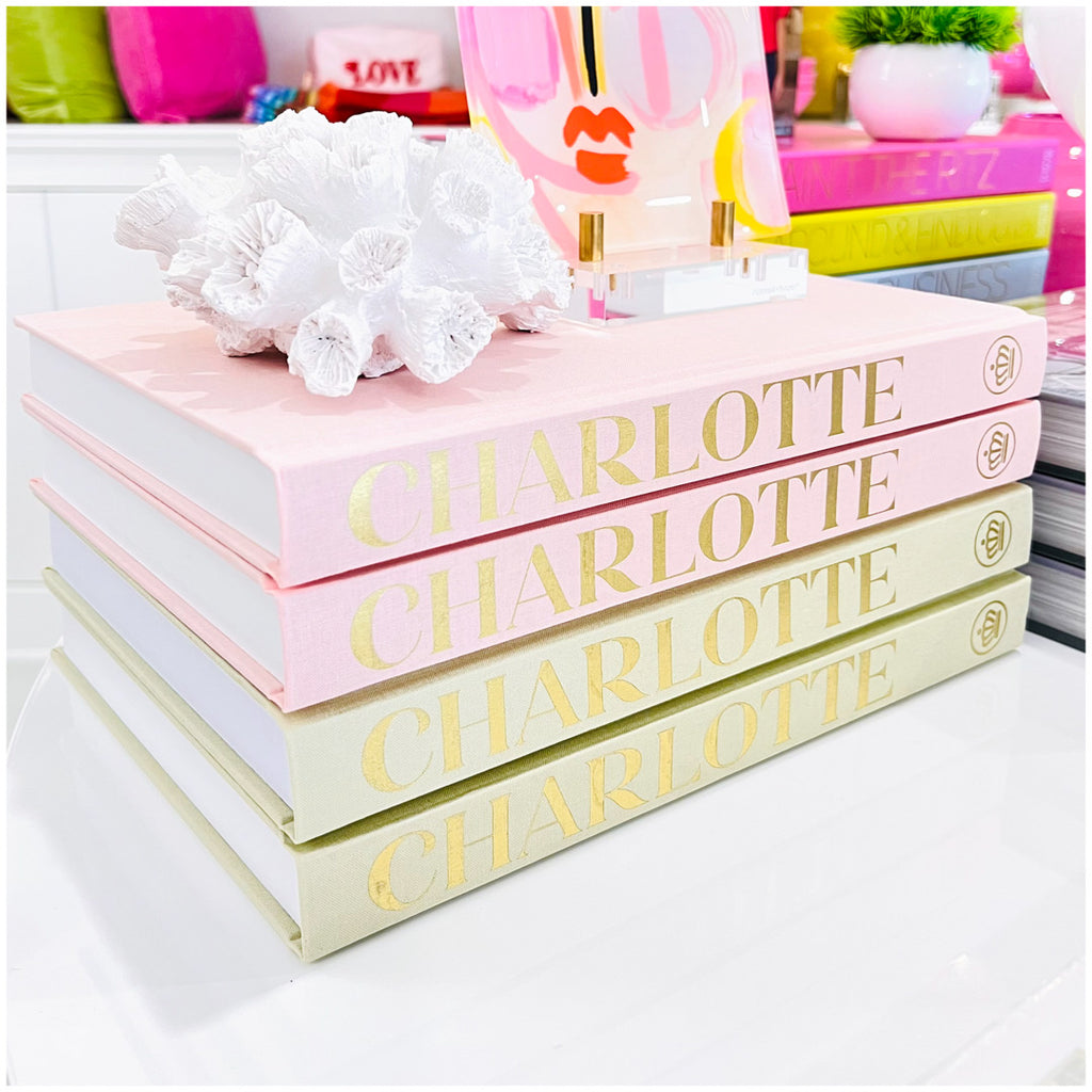 Pink & Gold Beige Coffee Table Books Hardback Decorative 
