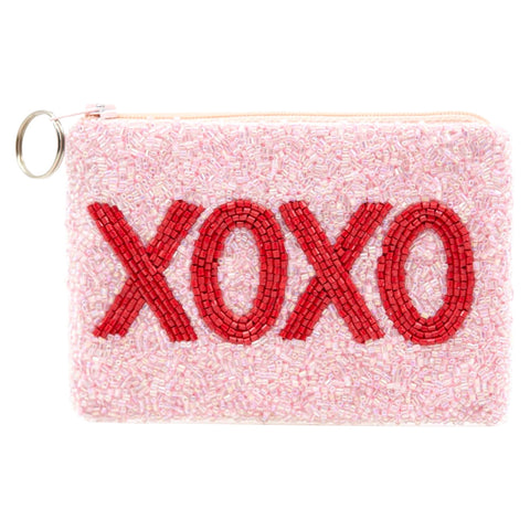 Hand Beaded Keychain Wallet