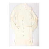 Ivory Pleated Hem Jacket OR Dress