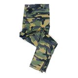 Light Camo Pants with Ankle Zip & Front Pocket Zip Detail