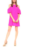 Hot Pink Cold Shoulder Dress