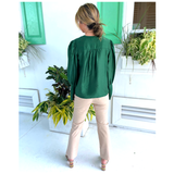 Green Tencel Bow Front Hadley Top