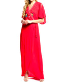 Tomato Red Embroidered Mexicali Maxi Dress