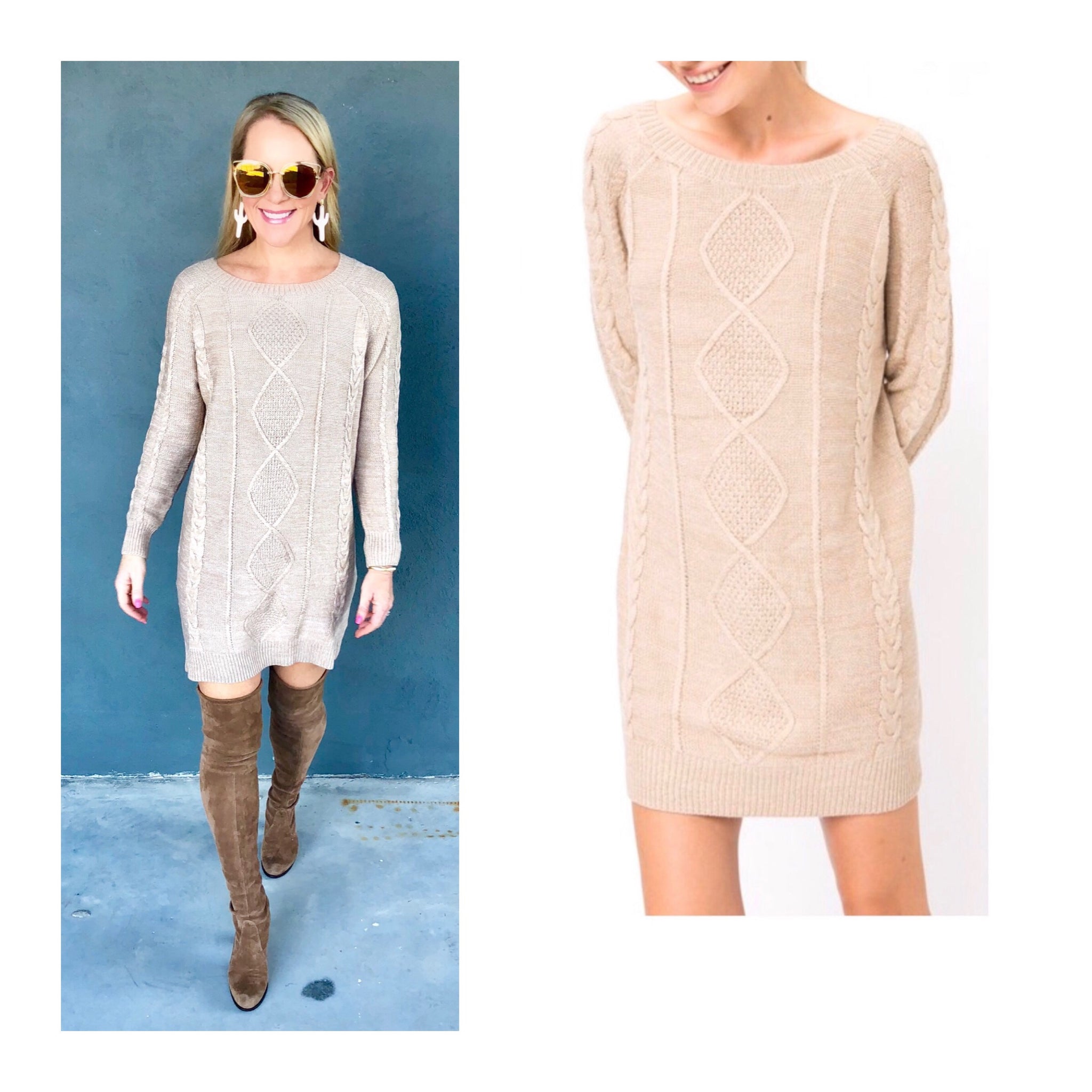 Chunky orders knit dress