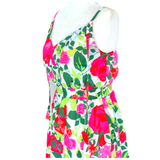 Vibrant Floral Ruffle Waist Catarina Dress with Tulip Tassels