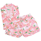 Champagne Flamingos Cotton PJ Short Set (sold together)