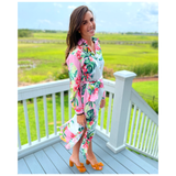 Pink Floral Button Down Colony Club Dress
