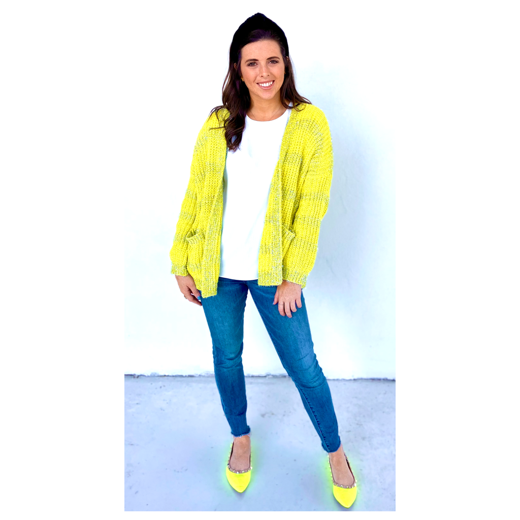 Neon 2025 yellow cardigan