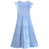 Baby Blue Gingham Smocked BlueBell Dress