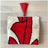 Handmade Silk Velvet Red Bow Bag with Optional Chain