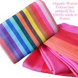 Organic Woven Cotton (not printed) Tea Towels, made in France