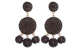 Beaded Disc Earrings