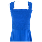 Aspiga Organic Cotton Marine Blue Embroidered Rhianna Dress
