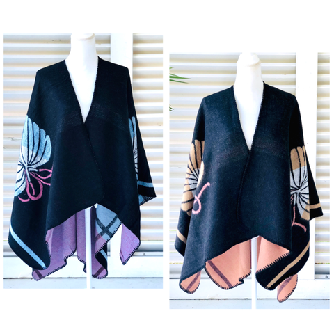 Black & Camel & Pink OR Black & Blue & Lavender Stitched Capes