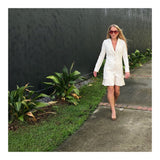 Ivory Pleated Hem Jacket OR Dress