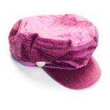 Rose Pink Velvet Cabbie Hat