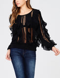 Black Frill Sweater