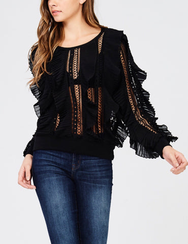 Black Frill Sweater