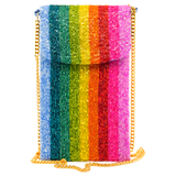 Handmade Metallic Rainbow Shoulder Bags in 2 Colors
