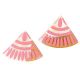 Hand Painted Buffalo Horn Stud & Drop Earrings