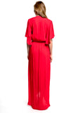 Tomato Red Embroidered Mexicali Maxi Dress