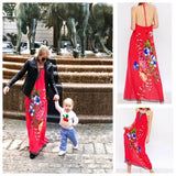 Red Floral Backless “Margarita” Maxi Dress (sign up for restock alert)