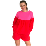 Pink & Red French Terry Loverly Lounge Set (sold together)