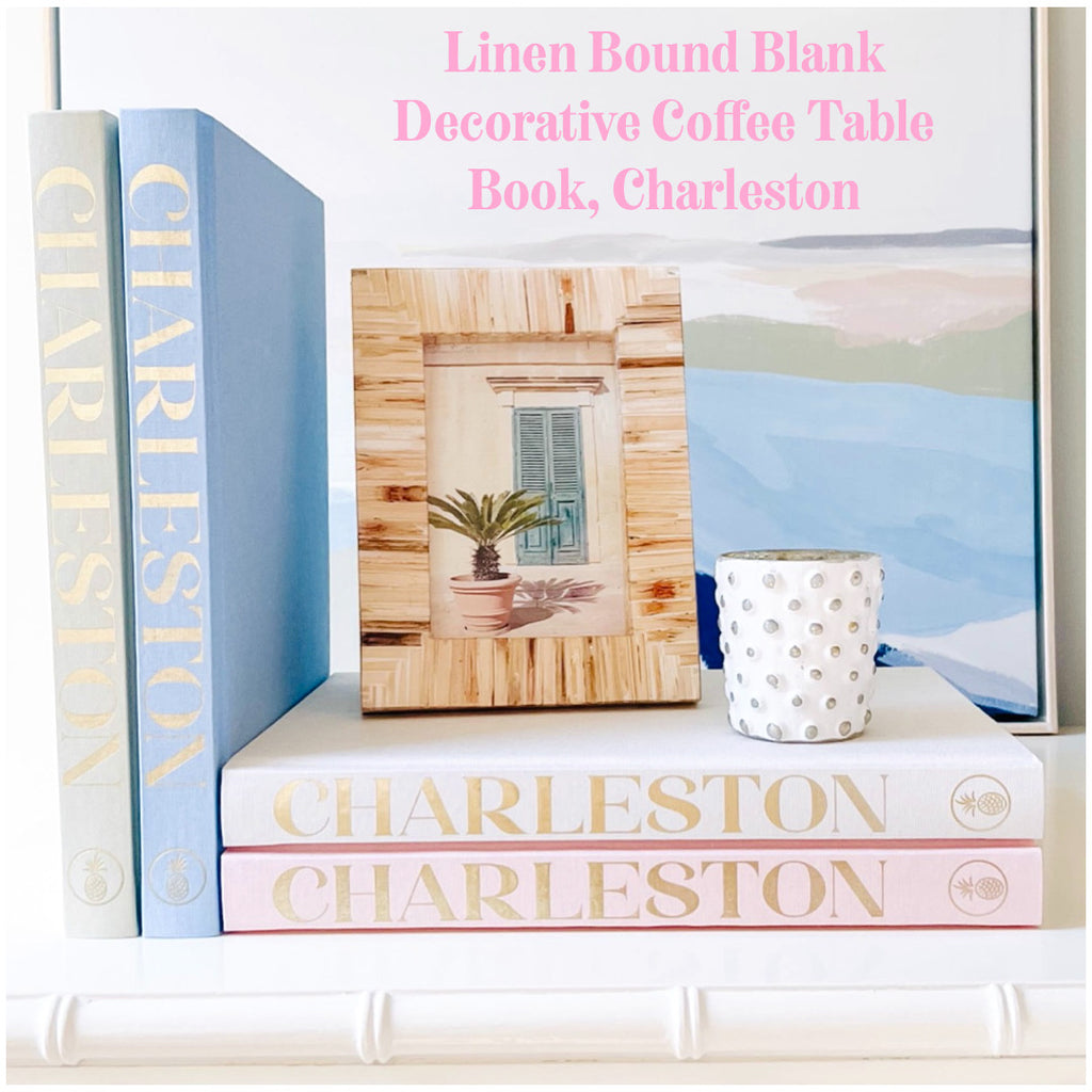 Linen Bound Blank Decorative Coffee Table Book, Charleston - James Ascher