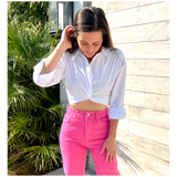 Pink High Waisted Della Jeans