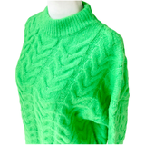 Green Soft Knit Mock Neck Marisa Sweater