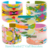 Hand Beaded 2” Cuff Bracelets