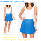 Cerulean Blue Eyelet Skirt