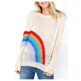 Rainbow Natural Summer Knit Tunic Sweater