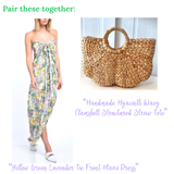 Handmade Hyacinth Wavy Clamshell Structured Straw Tote